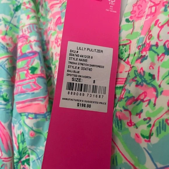 NWT Lilly Pulitzer Trisha stretch shirt dress - Picture 2 of 2